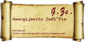 Georgijevits Zsófia névjegykártya